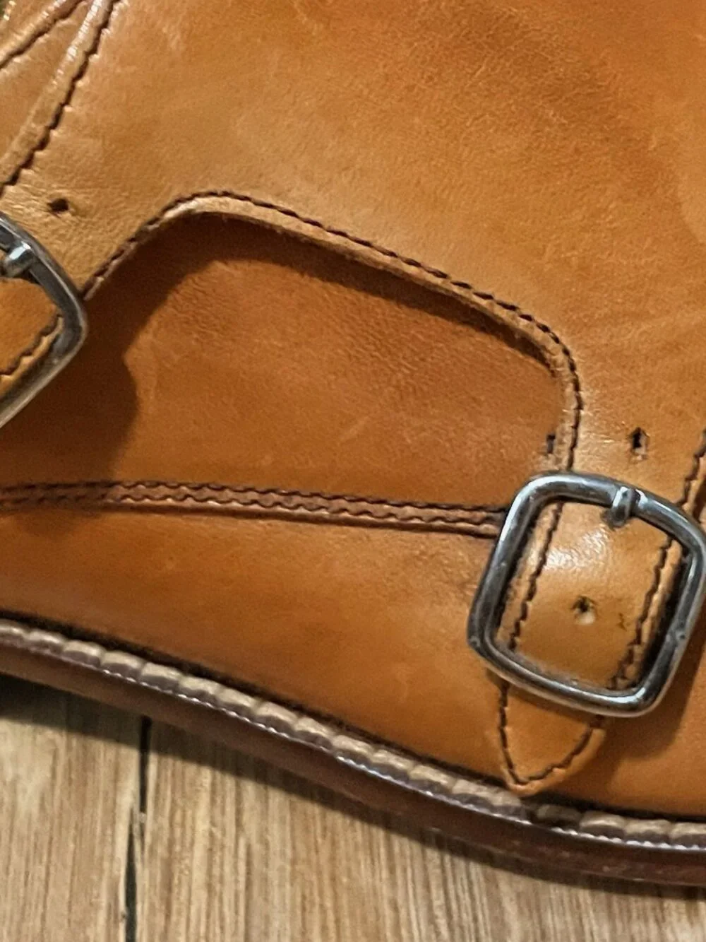 Cole Haan Giraldo Double Monk Strap Leather Shoes, Size 10